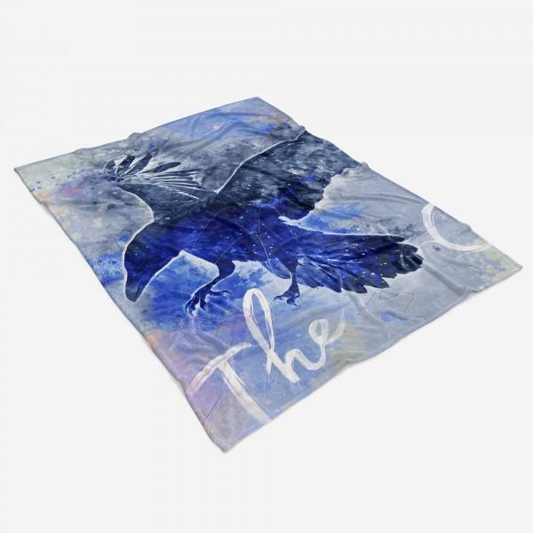 Paul Sinus Art Handtuch Strandhandtuch Saunatuch Kuscheldecke SplashArt Tier Serie Kunstvoll Crow II Mot Preisnachlass