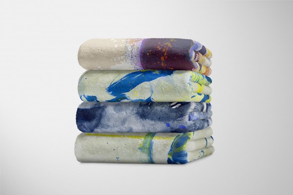 Paul Sinus Art Handtuch Strandhandtuch Saunatuch Kuscheldecke SplashArt Tier Serie Kunstvoll Cat VI Moti Saisonschlussverkauf