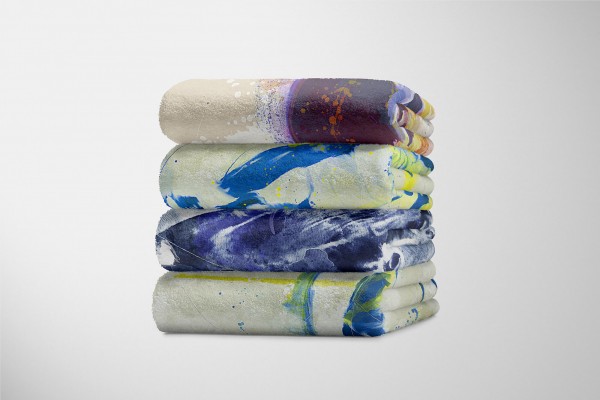 Paul Sinus Art Handtuch Strandhandtuch Saunatuch Kuscheldecke SplashArt Tier Serie Kunstvoll Bull II Mot Osterangebot