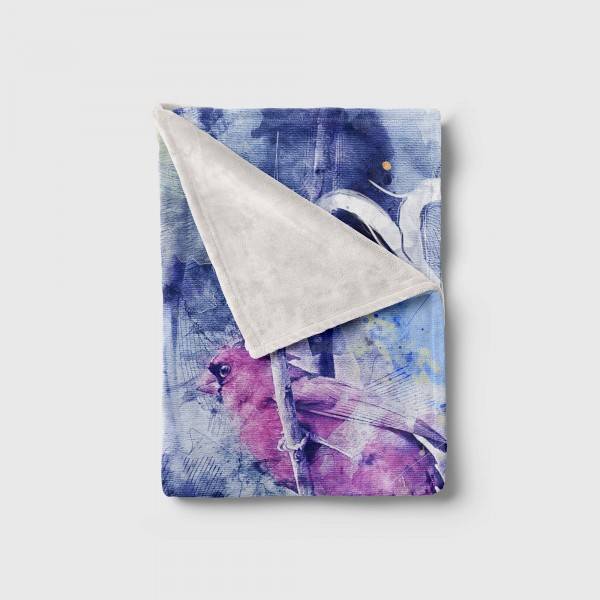 Paul Sinus Art Handtuch Strandhandtuch Saunatuch Kuscheldecke SplashArt Tier Serie Kunstvoll Birds Motiv Muttertagsangebot