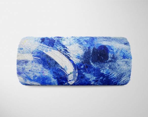 Paul Sinus Art Handtuch Strandhandtuch Saunatuch Kuscheldecke SplashArt Tier Serie Kunstvoll Bear Motiv Jubiläumsangebot