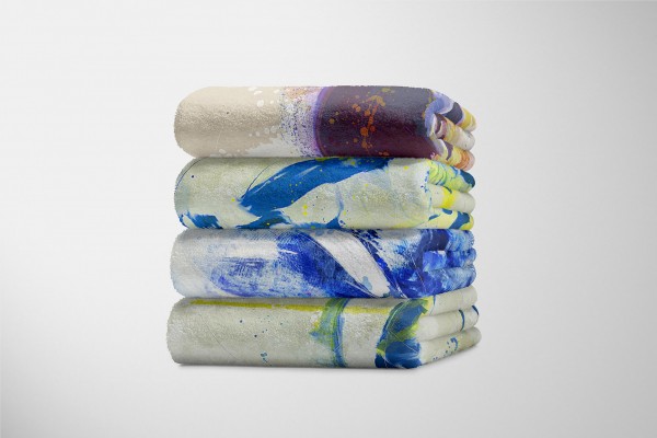 Paul Sinus Art Handtuch Strandhandtuch Saunatuch Kuscheldecke SplashArt Tier Serie Kunstvoll Bear Motiv Jubiläumsangebot