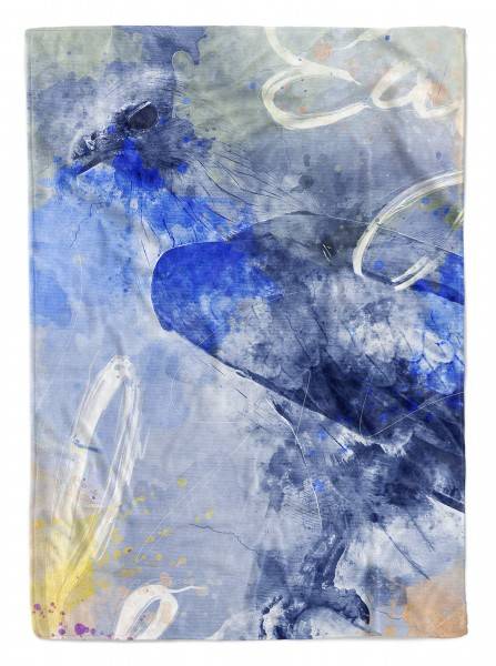 Paul Sinus Art Handtuch Strandhandtuch Saunatuch Kuscheldecke SplashArt Tier Serie Kunstvoll Adler Motiv