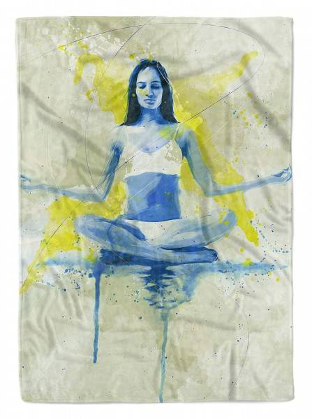 Paul Sinus Art SplashArt Sport Handtuch Strandhandtuch Saunatuch Kuscheldecke Kunstvoll Yoga Sporthandtu