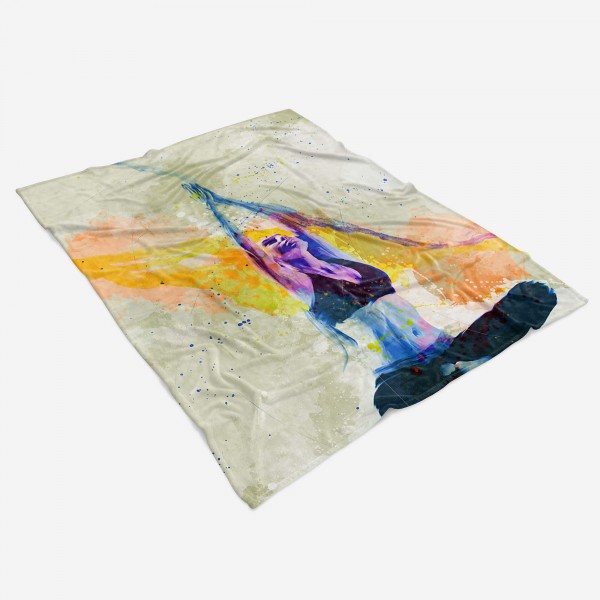 Paul Sinus Art SplashArt Sport Handtuch Strandhandtuch Saunatuch Kuscheldecke Kunstvoll Yoga IV Sporthan Neueste Mode