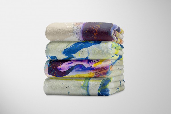 Paul Sinus Art SplashArt Sport Handtuch Strandhandtuch Saunatuch Kuscheldecke Kunstvoll Yoga IV Sporthan Neueste Mode