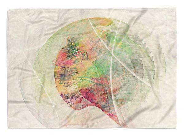 Paul Sinus Art Enigma Handtuch Strandhandtuch Saunatuch Kuscheldecke mit abstrakten Motiv