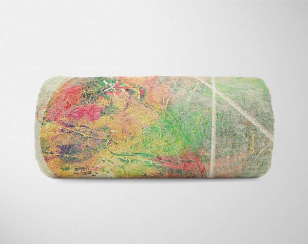 Paul Sinus Art Enigma Handtuch Strandhandtuch Saunatuch Kuscheldecke mit abstrakten Motiv Neuheiten