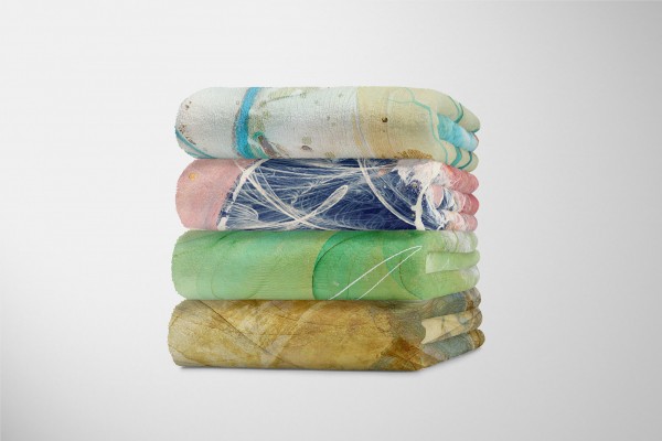 Paul Sinus Art Enigma Handtuch Strandhandtuch Saunatuch Kuscheldecke mit abstrakten Motiv Räumungsverkauf