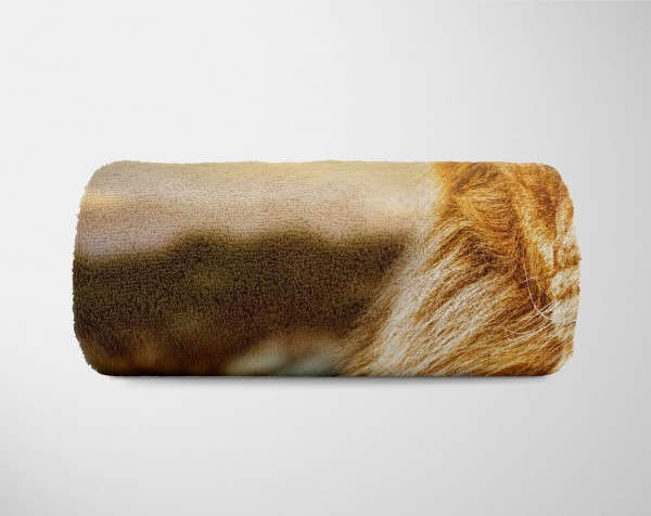 Paul Sinus Art Handtuch Strandhandtuch Saunatuch Kuscheldecke mit Tiermotiv Löwe König der Tie 50% Rabatt mit kostenlosem Versand