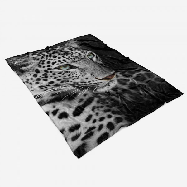 Paul Sinus Art Handtuch Strandhandtuch Saunatuch Kuscheldecke mit Tiermotiv Jaguar Schwarz Wei Kostenloser Versand international