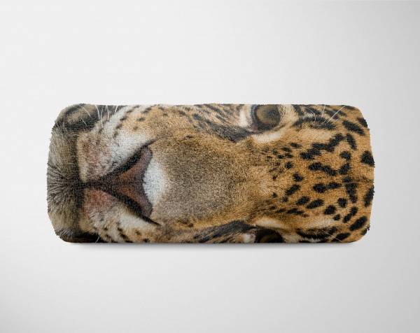Paul Sinus Art Handtuch Strandhandtuch Saunatuch Kuscheldecke mit Tiermotiv Jaguar Raubkatze Rabatte dieses Monats