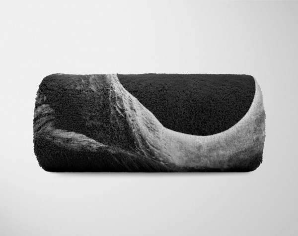 Paul Sinus Art Handtuch Strandhandtuch Saunatuch Kuscheldecke mit Tiermotiv Wasserbüffel Schwa Online