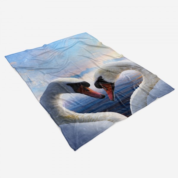 Paul Sinus Art Handtuch Strandhandtuch Saunatuch Kuscheldecke mit Tiermotiv Schwanenpärchen Li Outlet