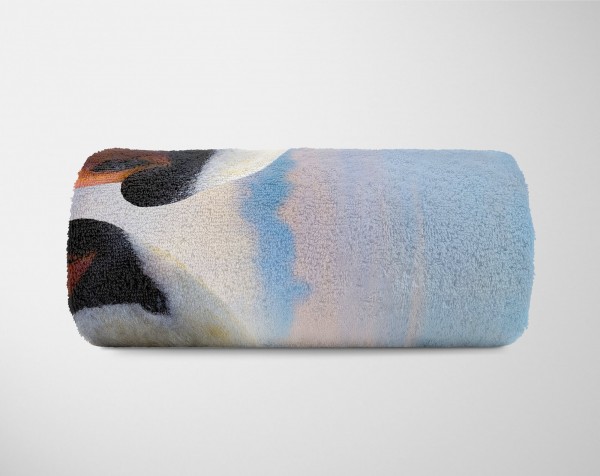 Paul Sinus Art Handtuch Strandhandtuch Saunatuch Kuscheldecke mit Tiermotiv Schwanenpärchen Li Outlet
