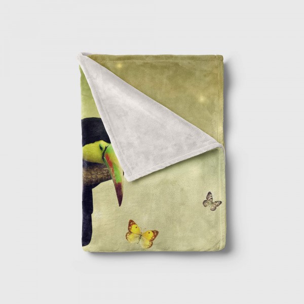 Paul Sinus Art Handtuch Strandhandtuch Saunatuch Kuscheldecke mit Tiermotiv Riesentukan Tukan Auslauf