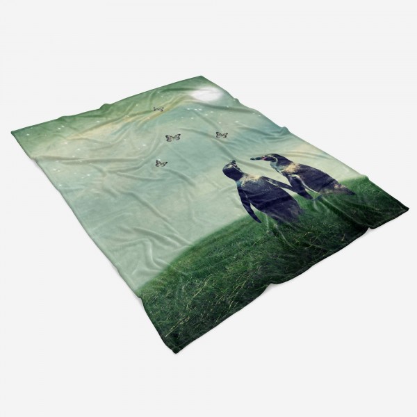 Paul Sinus Art Handtuch Strandhandtuch Saunatuch Kuscheldecke mit Tiermotiv Pinguine Schmetter Verkauf