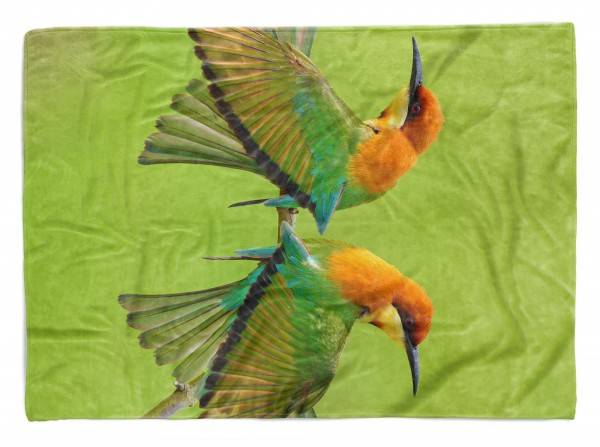 Paul Sinus Art Handtuch Strandhandtuch Saunatuch Kuscheldecke mit Tiermotiv Prachtfinken klein