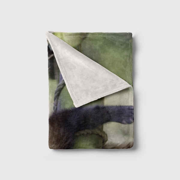 Paul Sinus Art Handtuch Strandhandtuch Saunatuch Kuscheldecke mit Tiermotiv roter Panda hängt Schlussverkauf