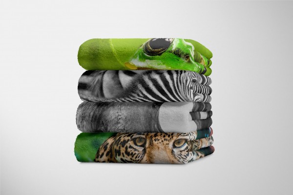 Paul Sinus Art Handtuch Strandhandtuch Saunatuch Kuscheldecke mit Tiermotiv Pferde Wildpferde Günstiger Verkauf