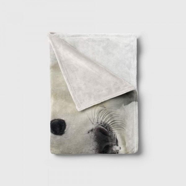 Paul Sinus Art Handtuch Strandhandtuch Saunatuch Kuscheldecke mit Tiermotiv Robbenbaby Süß Fla Fabrikverkauf