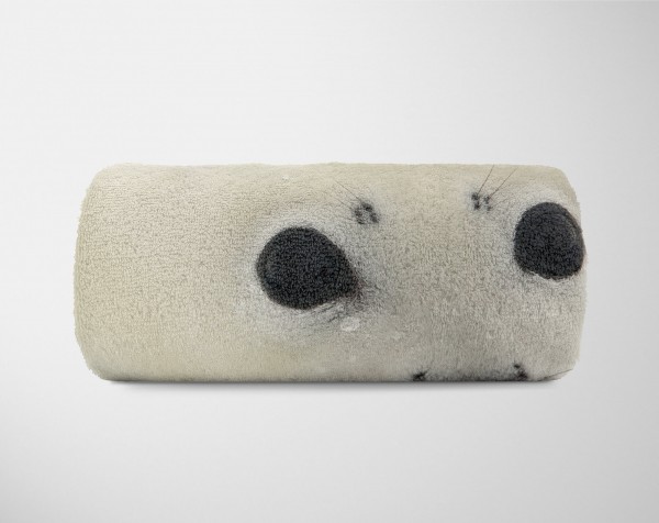 Paul Sinus Art Handtuch Strandhandtuch Saunatuch Kuscheldecke mit Tiermotiv Robbenbaby Süß Fla Fabrikverkauf