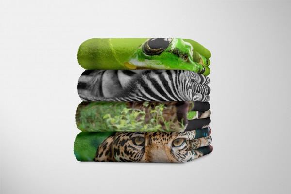 Paul Sinus Art Handtuch Strandhandtuch Saunatuch Kuscheldecke mit Tiermotiv Panda Pandabär Limitierter Zeitrabatt