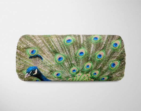Paul Sinus Art Handtuch Strandhandtuch Saunatuch Kuscheldecke mit Tiermotiv Pfau schönes Feder Rabatt