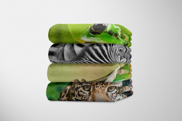 Paul Sinus Art Handtuch Strandhandtuch Saunatuch Kuscheldecke mit Tiermotiv Prachtfinken klein Flash Sale