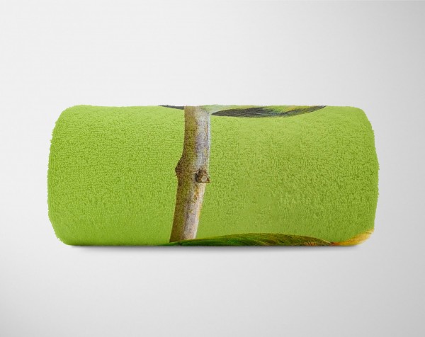 Paul Sinus Art Handtuch Strandhandtuch Saunatuch Kuscheldecke mit Tiermotiv Prachtfinken klein Begrenztes Angebot
