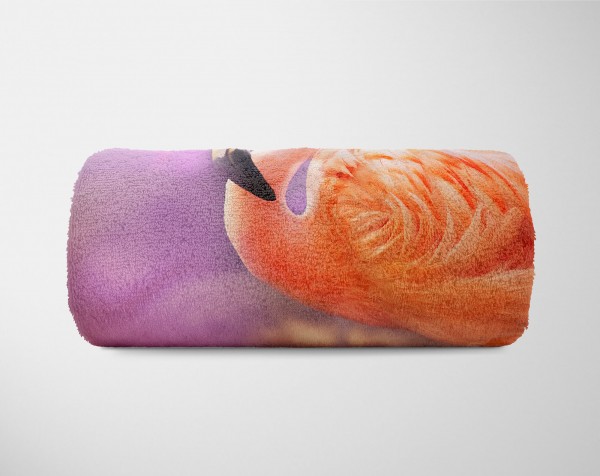 Paul Sinus Art Handtuch Strandhandtuch Saunatuch Kuscheldecke mit Tiermotiv Flamingo Kunstvoll Online Shopping
