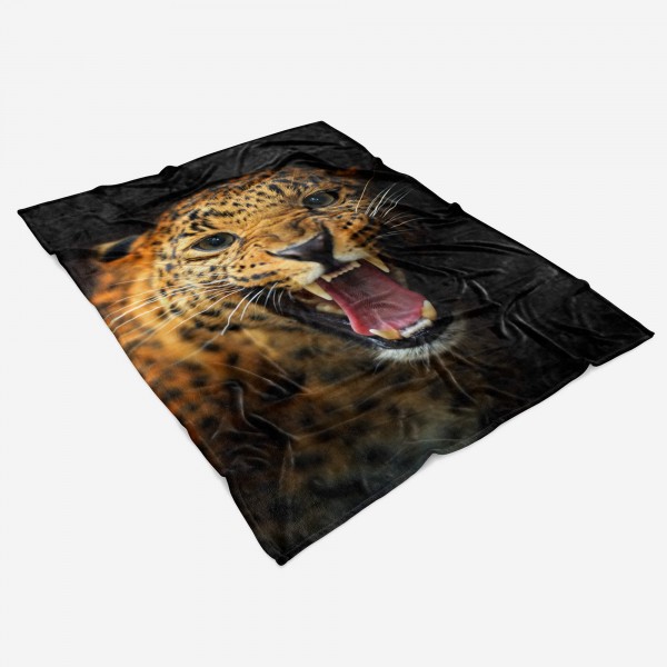 Paul Sinus Art Handtuch Strandhandtuch Saunatuch Kuscheldecke mit Tiermotiv Jaguar Raubkatze Cyber Monday