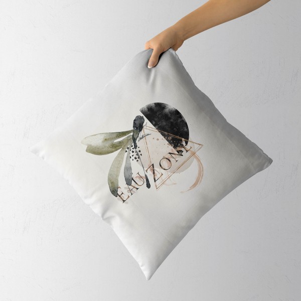 Paul Sinus Art Dekokissen Kissen Eauzone Aquarell Motiv Libelle Pastelltöne Kuschelig Kunstvoll Weich Tiefpreis