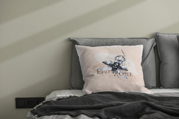 Paul Sinus Art Dekokissen Kissen Eauzone Aquarell Motiv Hirschkäfer Pastelltöne Kuschelig Kunstvoll Weich Bis zu 50% Rabatt