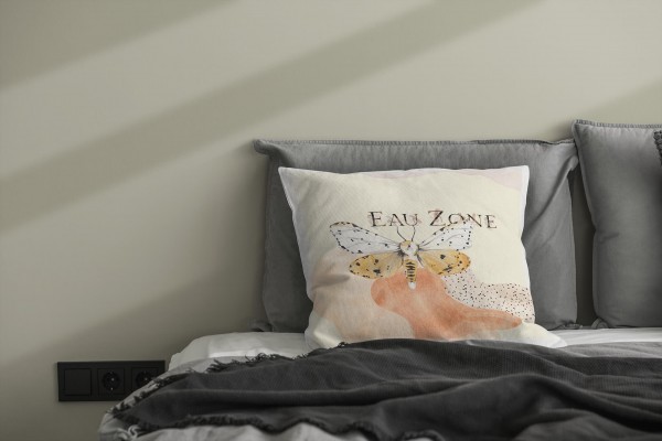 Paul Sinus Art Dekokissen Kissen Eauzone Aquarell Motiv Motte Pastelltöne Kuschelig Kunstvoll Weich Bis zu 65% Rabatt