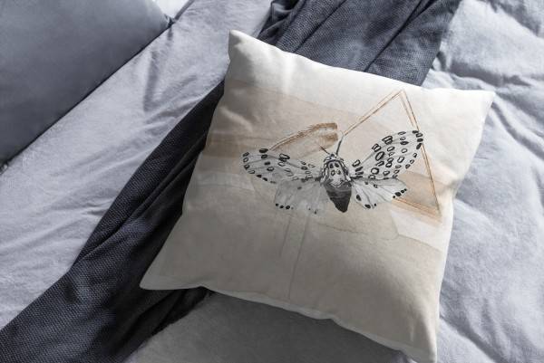 Paul Sinus Art Dekokissen Kissen Eauzone Aquarell Motiv Motte Pastelltöne Kuschelig Kunstvoll Weich Discount Store für neue Produkte
