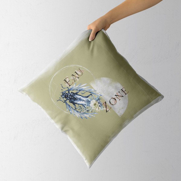 Paul Sinus Art Dekokissen Kissen Eauzone Aquarell Motiv Käfer Pastelltöne Kuschelig Kunstvoll Weich Clearance-Verkauf