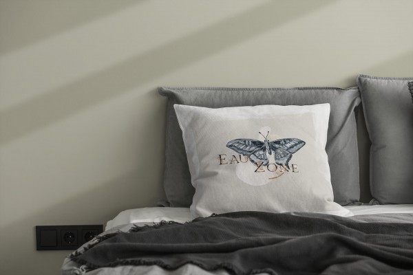 Paul Sinus Art Dekokissen Kissen Eauzone Aquarell Motiv Schmetterling Pastelltöne Kuschelig Kunstvoll Weich Black Friday Preise
