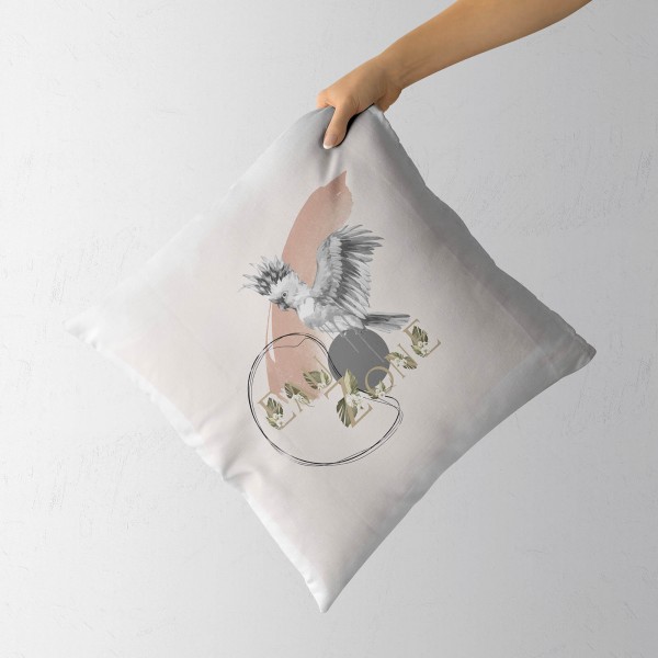 Paul Sinus Art Dekokissen Kissen Eauzone Aquarell Motiv Papagei Pastelltöne Dekorativ Kunstvoll Schön Fabrikpreis