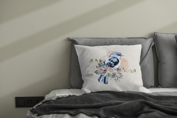 Paul Sinus Art Dekokissen Kissen Eauzone Aquarell Motiv Sperling Pastelltöne Dekorativ Kunstvoll Schön Bis zu 60% Rabatt