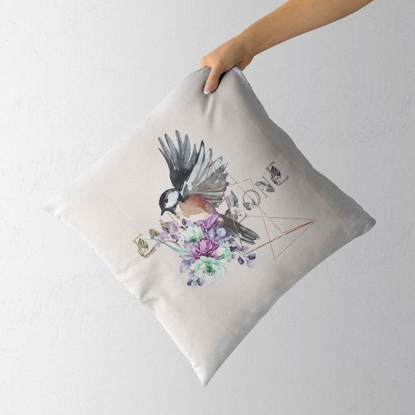 Paul Sinus Art Dekokissen Kissen Eauzone Aquarell Motiv Sperling Pastelltöne Dekorativ Kunstvoll Schön Bis zu 65% Rabatt
