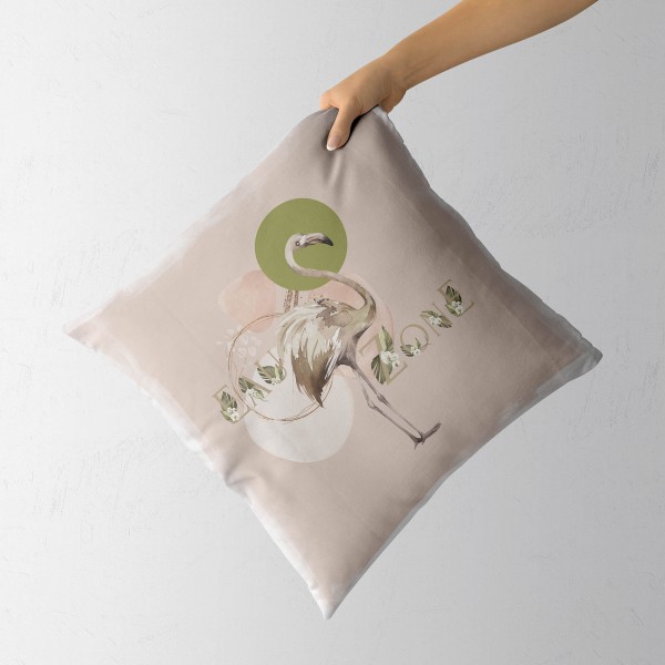 Paul Sinus Art Dekokissen Kissen Eauzone Aquarell Motiv Flamingo Pastelltöne Dekorativ Kunstvoll Schön Vierteljährliche Förderung