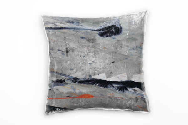 Paul Sinus Art Couch Sofa Lounge Zierkissen in 40x40cm Mausgrau Taubenblau Schwarz Reinorange