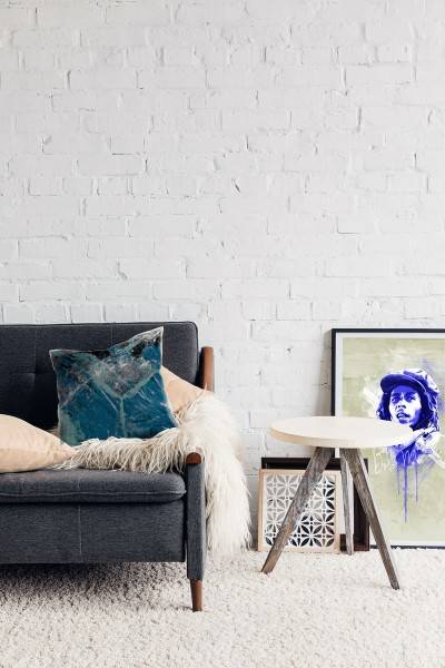 Paul Sinus Art Couch Sofa Lounge Zierkissen in 40x40cm Capriblau Wasserblau Schwarz Weiß 2025