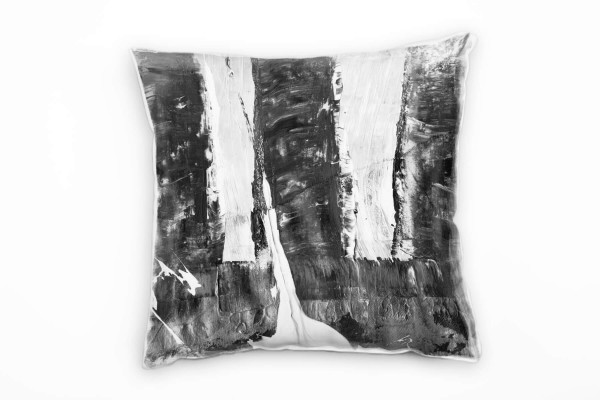 Paul Sinus Art Couch Sofa Lounge Zierkissen in 40x40cm Schwarz-weiß Grau