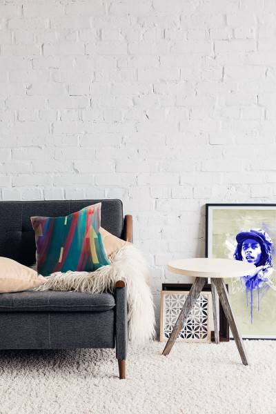 Paul Sinus Art Urban, Abstrakt, blau, rot, Straße, Lichtlinien Deko Kissen 40x40cm für Couch Sofa Lounge Zierkissen Valentinstagsangebot
