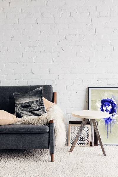 Paul Sinus Art Urban und City, schwarz, weiß, Shanghai, Nacht Deko Kissen 40x40cm für Couch Sofa Lounge Zierkissen Exklusive Angebote