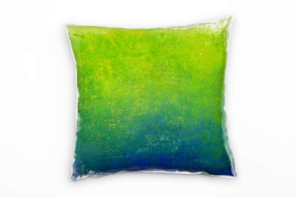 Paul Sinus Art Abstrakt, grün, blau, getupft, gemalt Deko Kissen 40x40cm für Couch Sofa Lounge Zierkissen