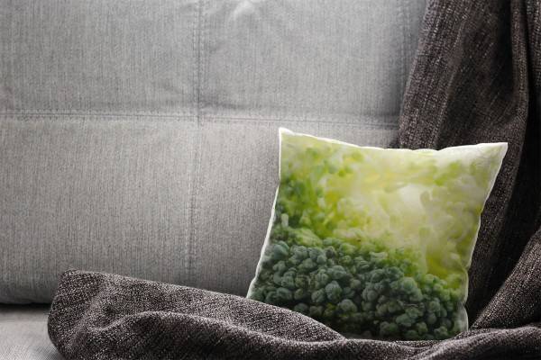 Paul Sinus Art Macro, grün, Brokkoli Deko Kissen 40x40cm für Couch Sofa Lounge Zierkissen Tägliche Deals