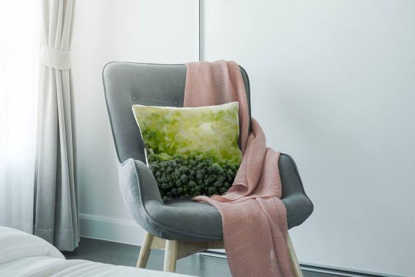 Paul Sinus Art Macro, grün, Brokkoli Deko Kissen 40x40cm für Couch Sofa Lounge Zierkissen Tägliche Deals